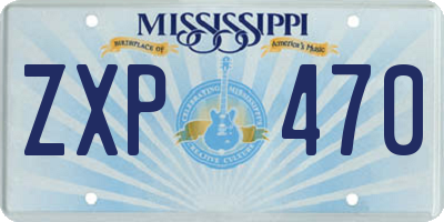 MS license plate ZXP470