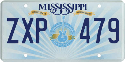 MS license plate ZXP479