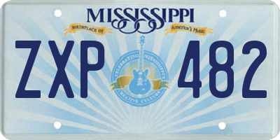 MS license plate ZXP482