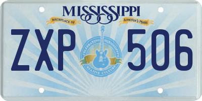 MS license plate ZXP506
