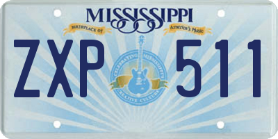 MS license plate ZXP511