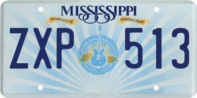 MS license plate ZXP513
