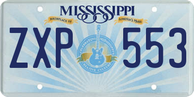 MS license plate ZXP553