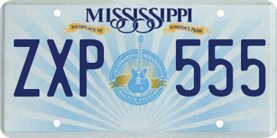 MS license plate ZXP555