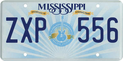 MS license plate ZXP556