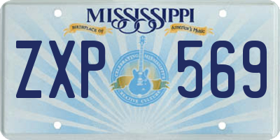 MS license plate ZXP569