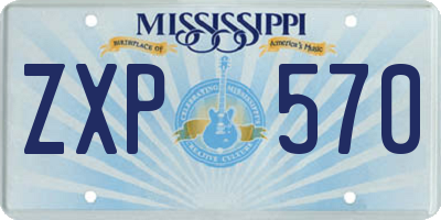 MS license plate ZXP570