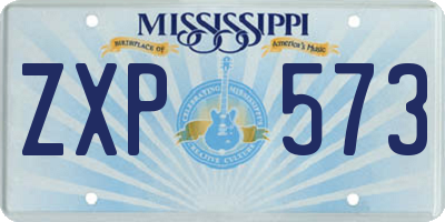 MS license plate ZXP573