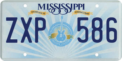 MS license plate ZXP586