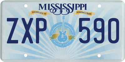 MS license plate ZXP590