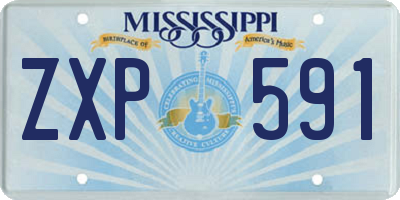 MS license plate ZXP591