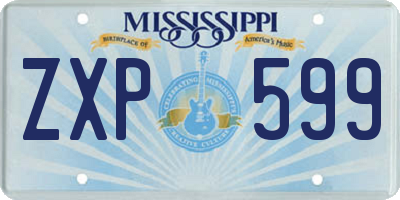 MS license plate ZXP599