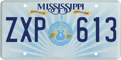 MS license plate ZXP613