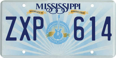 MS license plate ZXP614