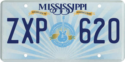 MS license plate ZXP620