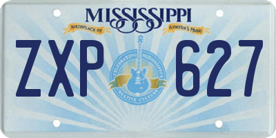 MS license plate ZXP627