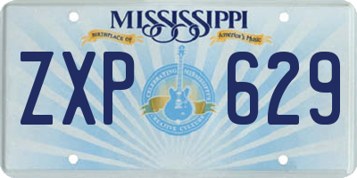 MS license plate ZXP629
