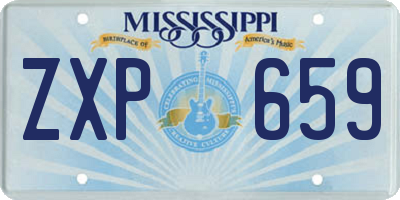 MS license plate ZXP659