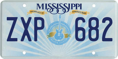 MS license plate ZXP682