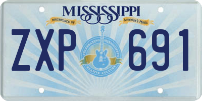 MS license plate ZXP691