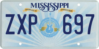 MS license plate ZXP697