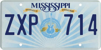 MS license plate ZXP714