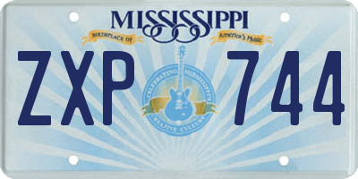 MS license plate ZXP744