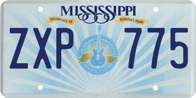 MS license plate ZXP775