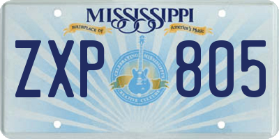 MS license plate ZXP805