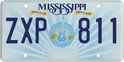 MS license plate ZXP811