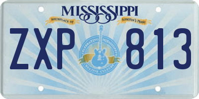 MS license plate ZXP813