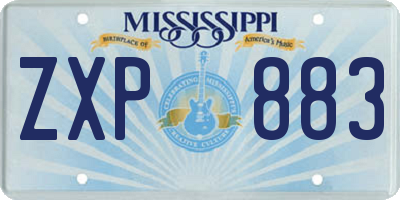 MS license plate ZXP883