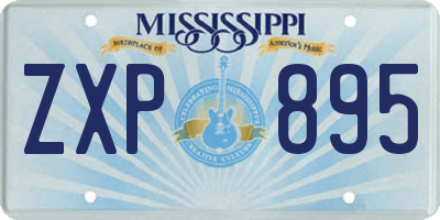 MS license plate ZXP895