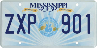 MS license plate ZXP901