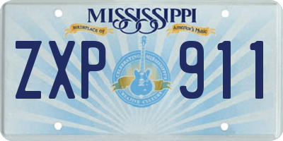 MS license plate ZXP911