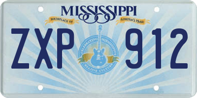 MS license plate ZXP912