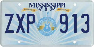 MS license plate ZXP913
