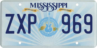 MS license plate ZXP969