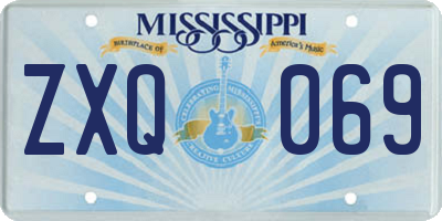 MS license plate ZXQ069