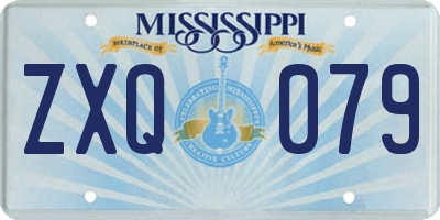 MS license plate ZXQ079