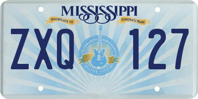 MS license plate ZXQ127