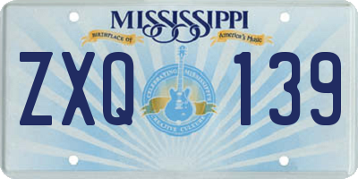MS license plate ZXQ139