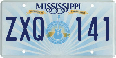 MS license plate ZXQ141