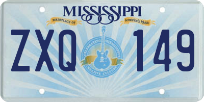 MS license plate ZXQ149