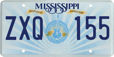 MS license plate ZXQ155
