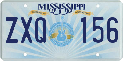 MS license plate ZXQ156