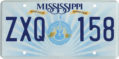 MS license plate ZXQ158