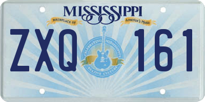 MS license plate ZXQ161