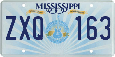 MS license plate ZXQ163