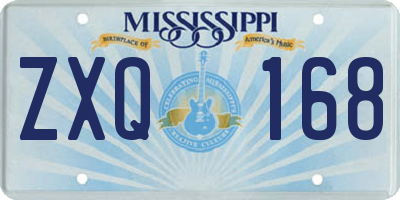 MS license plate ZXQ168